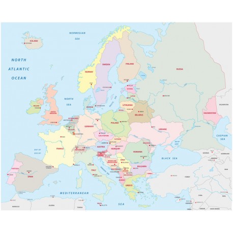 autocollants muraux europe planisfere