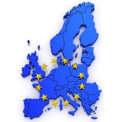 sticker mural europe bleu