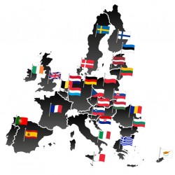 sticker mural europe carte pays