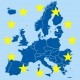 sticker mural europe planisfere etoile