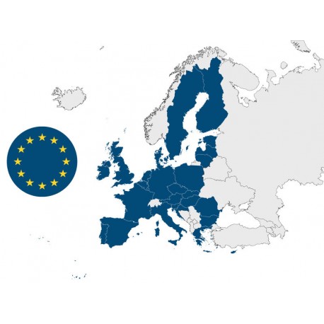 sticker muraux europe bleu