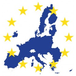 sticker muraux europe carte etoiles