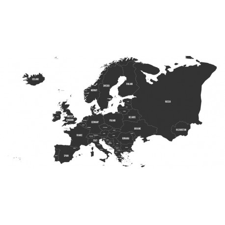 sticker muraux europe carte noire