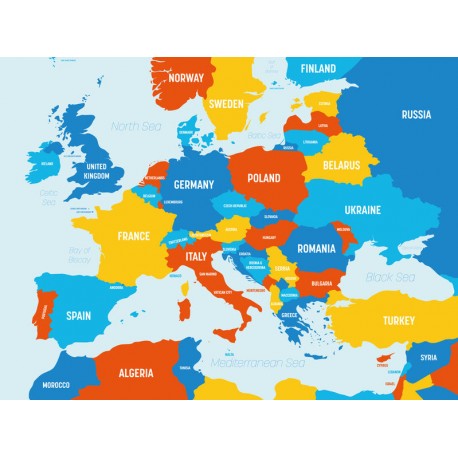 sticker muraux europe carte pas cher