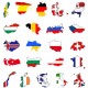 sticker muraux europe pays drapeaux