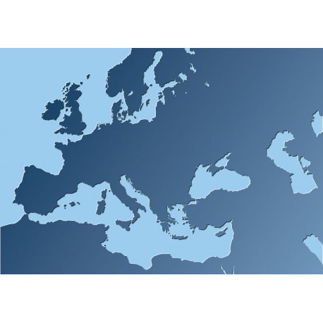 sticker muraux europe planifere bleu