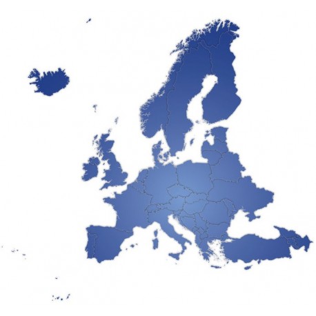 stickers mural europe carte bleu