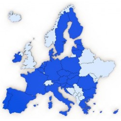 stickers mural europe carte decoratif