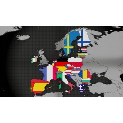 stickers mural europe planisfere noir