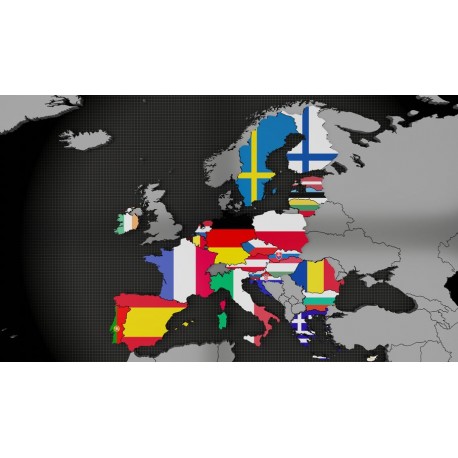 stickers mural europe planisfere noir