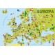 stickers mural europe planisfere population