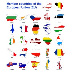 stickers muraux europe pays drapeaux