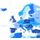 stickers muraux europe planisfere bleu