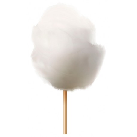 stickers barbe a papa blanche