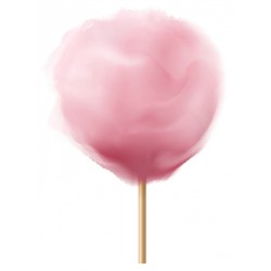 stickers barbe a papa rose