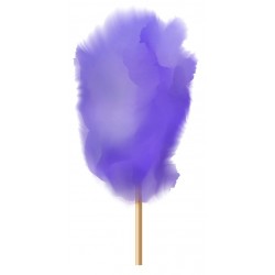 stickers barbe a papa violette