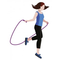 autocollants mural sport corde a sauter