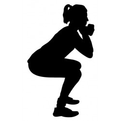 sticker mural sport muscu squat