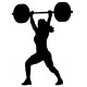 sticker muraux sport femme halterophile