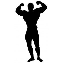 sticker muraux sport halterophile