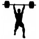 sticker muraux sport homme halterophile