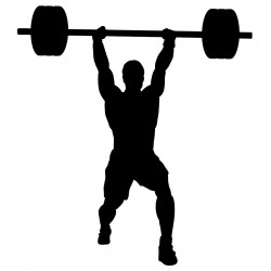 sticker muraux sport homme halterophile