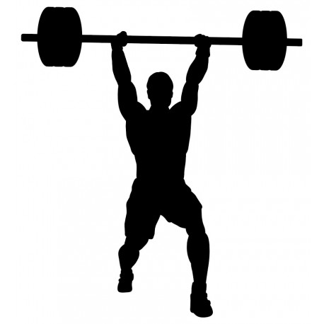 sticker muraux sport homme halterophile