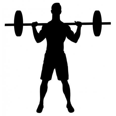 stickers muraux sport haltere
