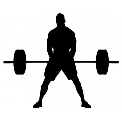 stickers muraux sport halterophile