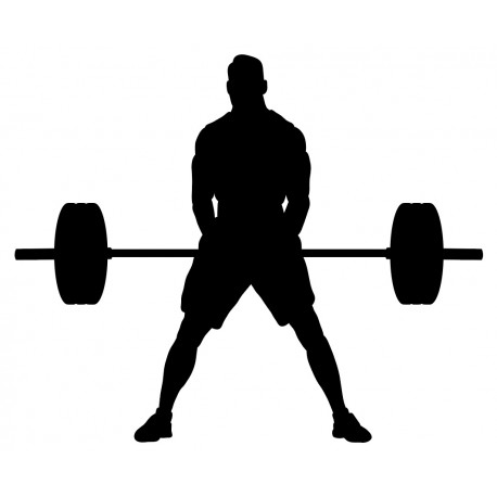 stickers muraux sport halterophile