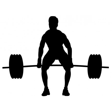 stickers muraux sport halterophilie