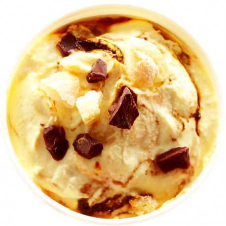 sticker glace vanille chocolat pot