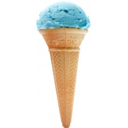 autocollants glace bleue cornet
