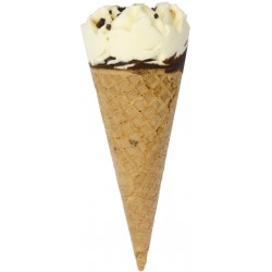 autocollant glace vanille cornet