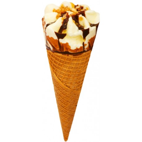 autocollant glace vanille cornet