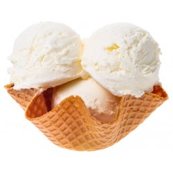 autocollant glace vanille gauffre