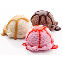 autocollant glace chocolat vanille fraise