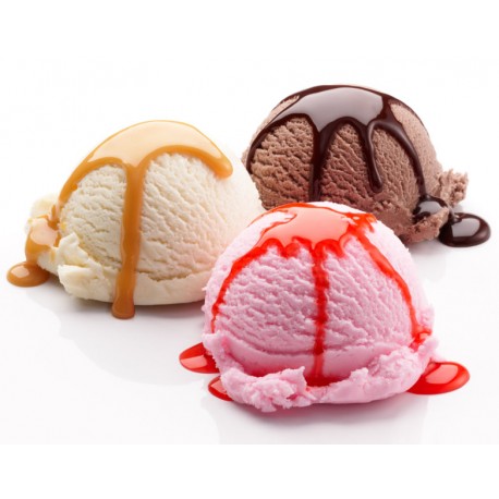 autocollant glace chocolat vanille fraise