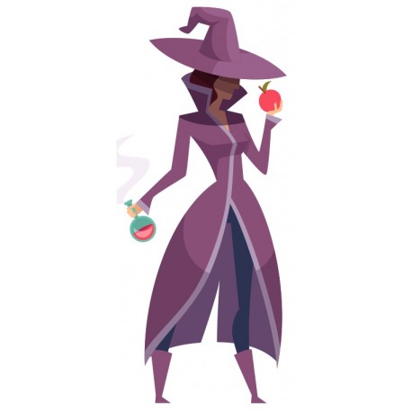 stickers mural sorciere