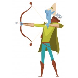 sticker mural archer