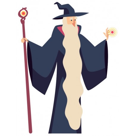 sticker mural sorcier