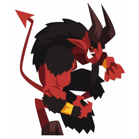 sticker mural demon