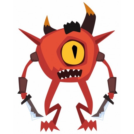 sticker mural cyclople rouge