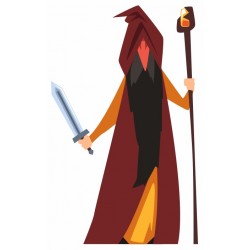 sticker mural magicien