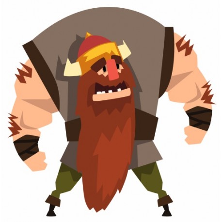 sticker mural viking geant