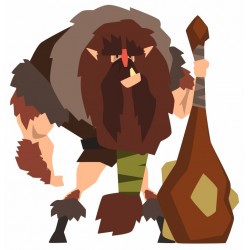 autocollant mural ogre