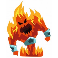 autocollant mural monstre de feu