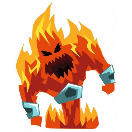 autocollant mural monstre de feu