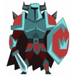 autocollant mural chevalier