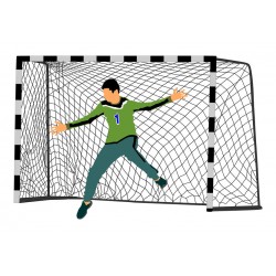 autocollant mural handball cage